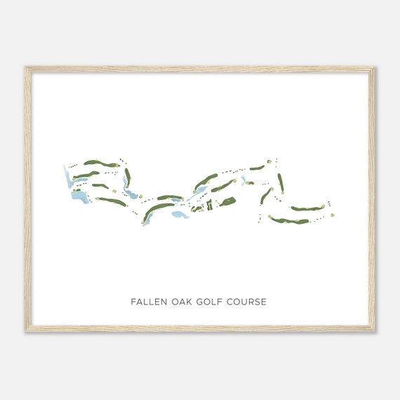 Fallen Oak Golf Course Mississippi Modern Watercolor Map Golfer Gift Golf Wall Art Golf Poster Print Course Layout