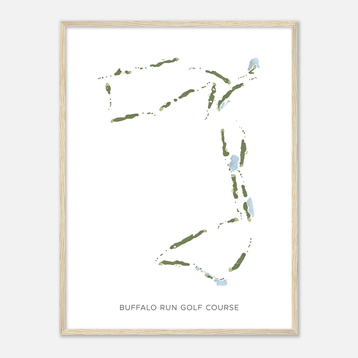 Buffalo Run Golf Course Colorado Modern Watercolor Map Golfer Gift Golf Wall Art Golf Poster Print Course Layout