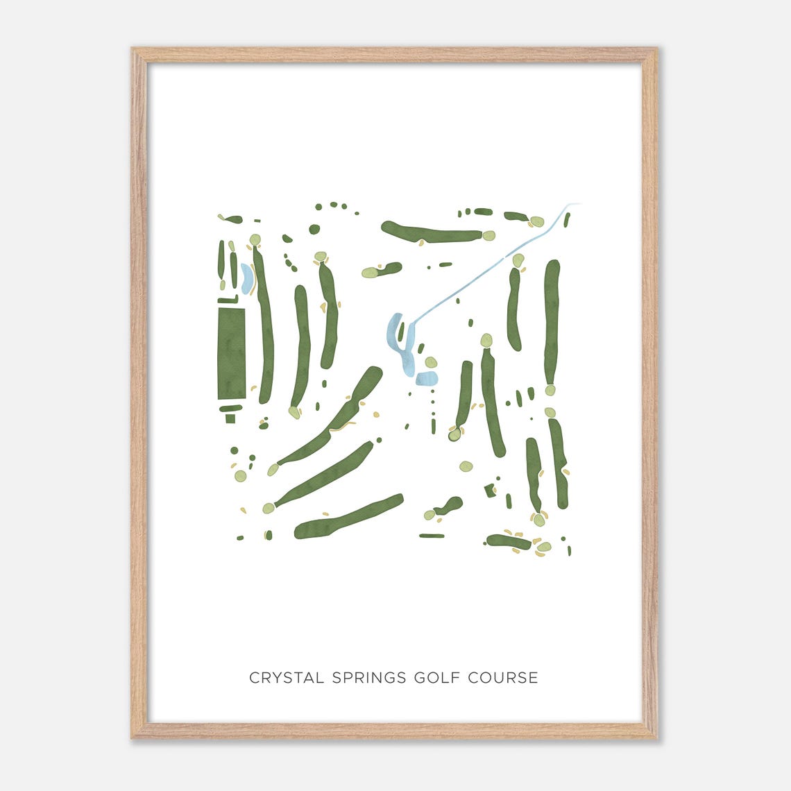 Crystal Springs Golf Course Wisconsin Minimal Map Art Poster - Image 2