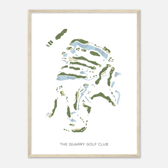 The Quarry Golf Club Ohio Modern Watercolor Map Golfer Gift Golf Wall Art Golf Poster Print Course Layout