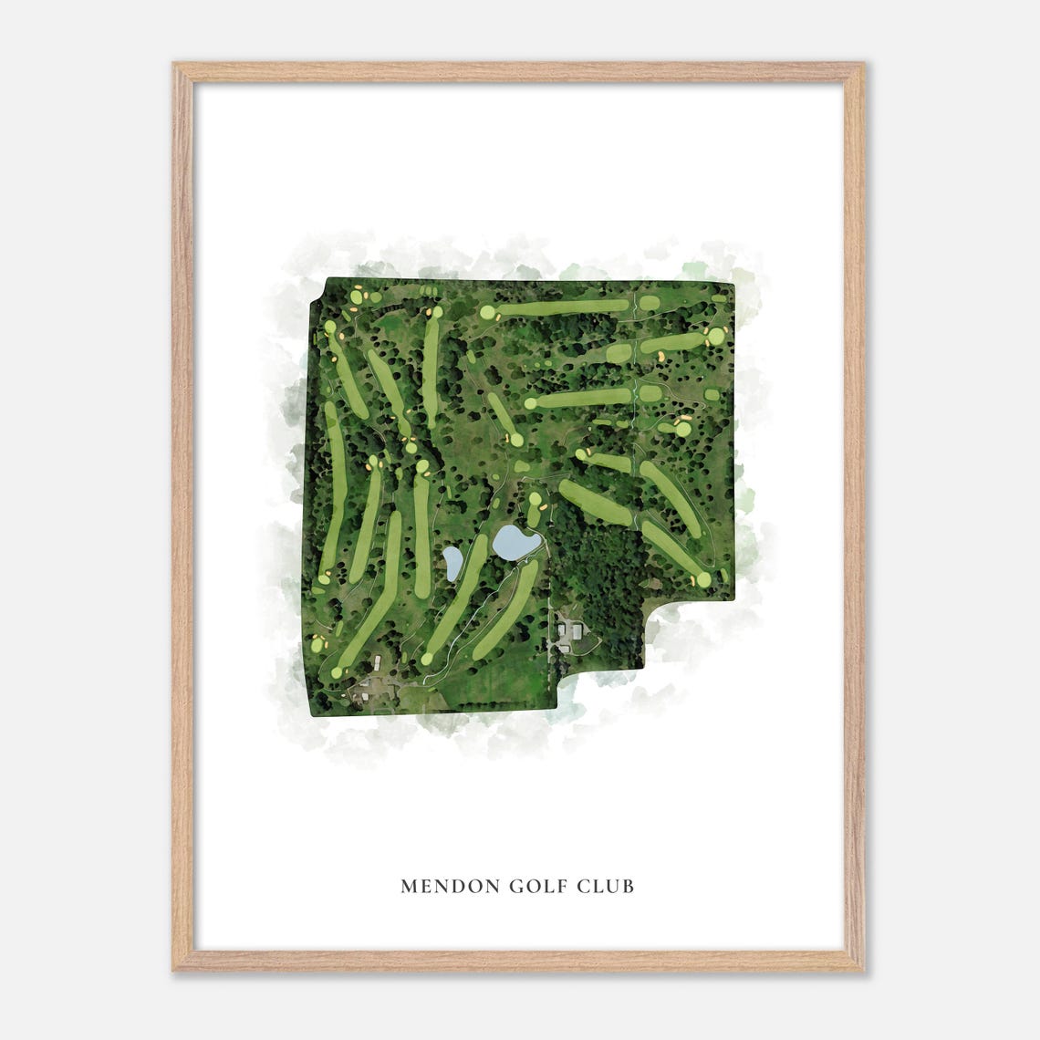 Mendon Golf Club Mendon New York Classic Watercolor Golf Map Poster - Image 2