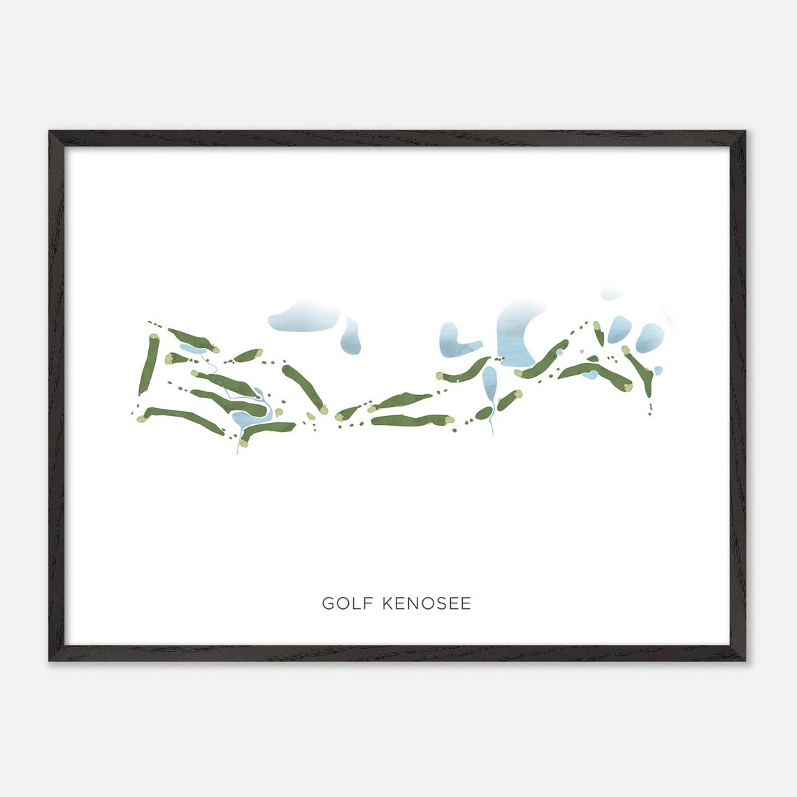 Golf Kenosee Canada Modern Scenic Watercolor Course Map Poster - Image 4