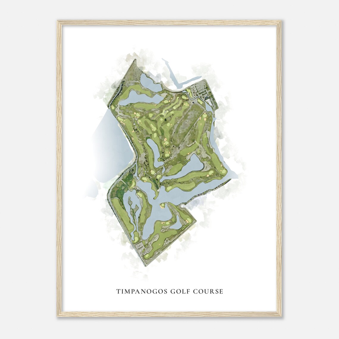 Timpanogos Golf Course Utah Classic Watercolor Map Golfer Gift Golf Wall Art Golf Poster Print Course Layout - Image 2