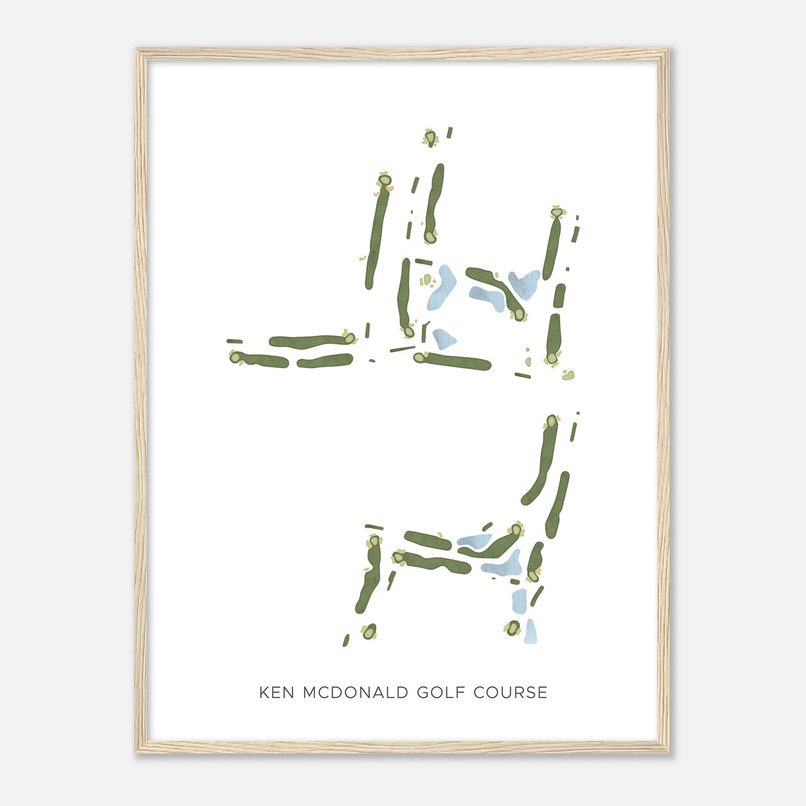 Ken Mcdonald Golf Course Arizona Modern Watercolor Map Golfer Gift Golf Wall Art Golf Poster Print Course Layout - Image 2