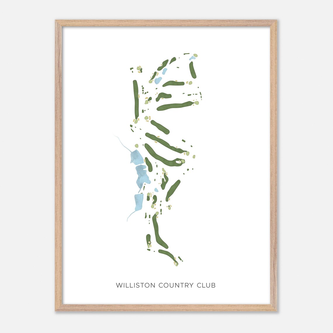 Williston Country Club Williston Vermont Modern Watercolor Poster - Image 2
