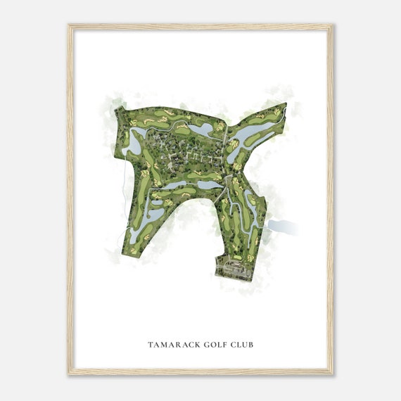 Tamarack Golf Club Illinois Classic Watercolor Map Golfer Gift Golf Wall Art Golf Poster Print Course Layout