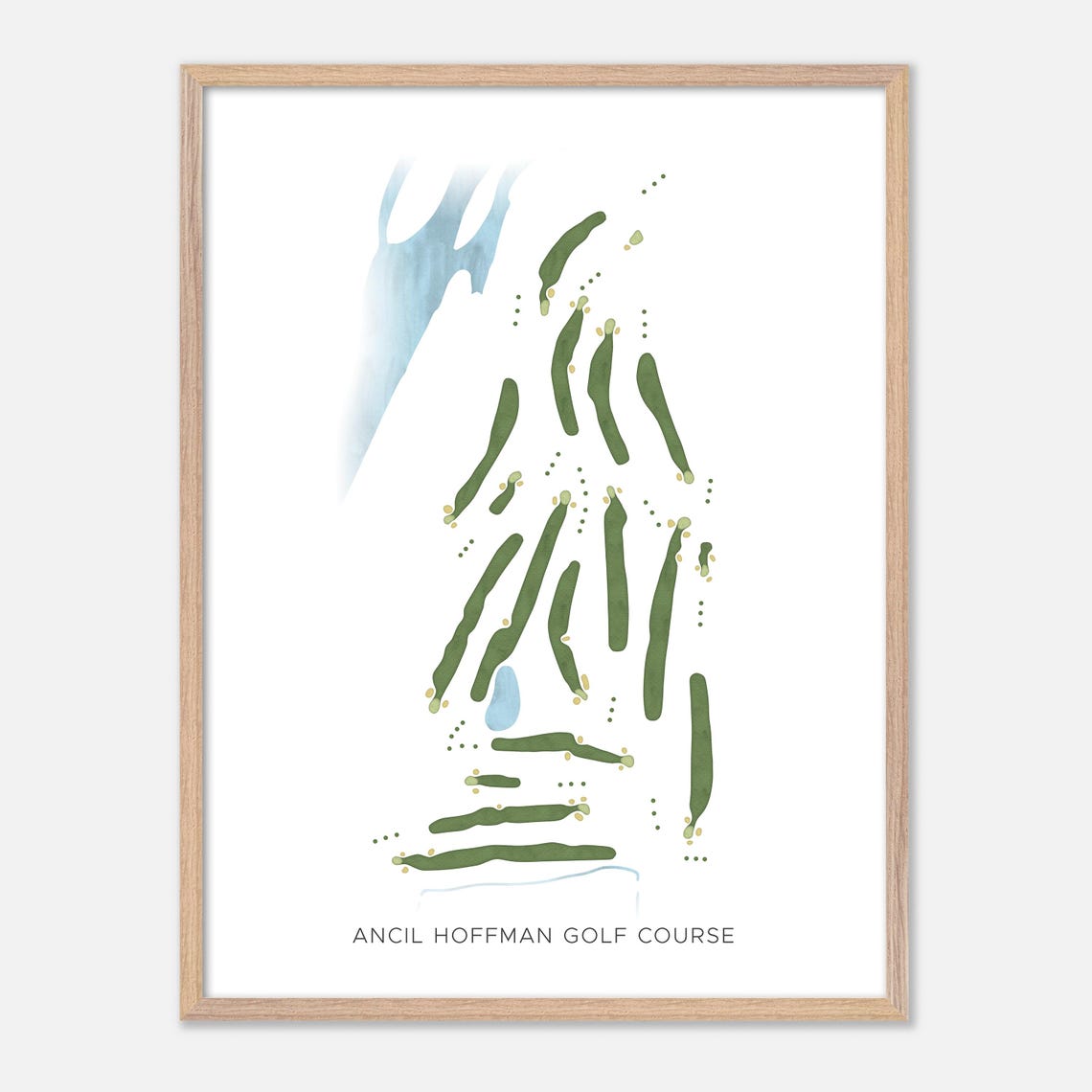Ancil Hoffman Golf Course Minimalist Map Art Golfer Gift Poster - Image 6