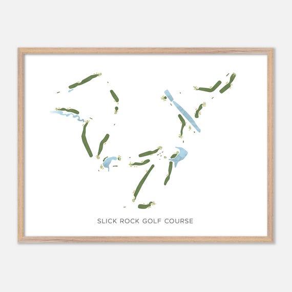 Slick Rock Golf Course In Horseshoe Bay Texas Modern Watercolor Map Golfer Gift Golf Wall Art Golf Poster Print Course Layout