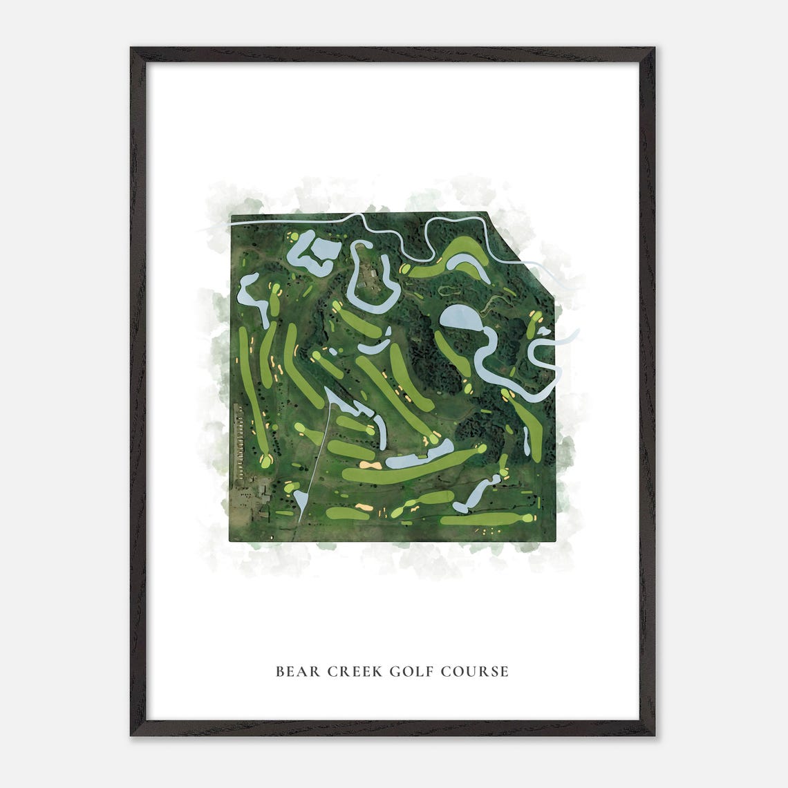 Bear Creek Golf Course Canada Classic Watercolor Golf Map Poster - Image 2