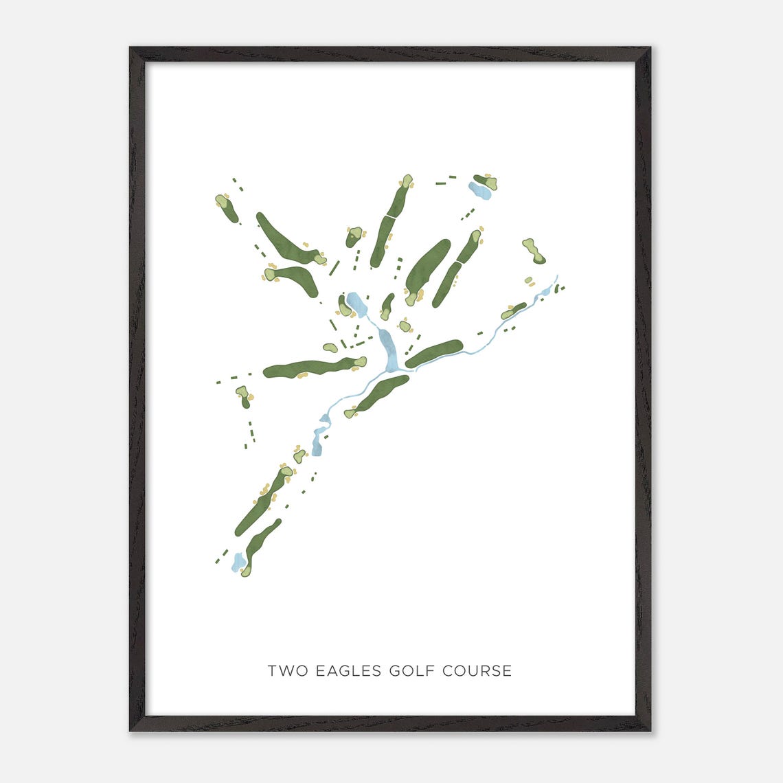 Two Eagles Golf Course Canada Modern Scenic Watercolor Map Poster - Image 2