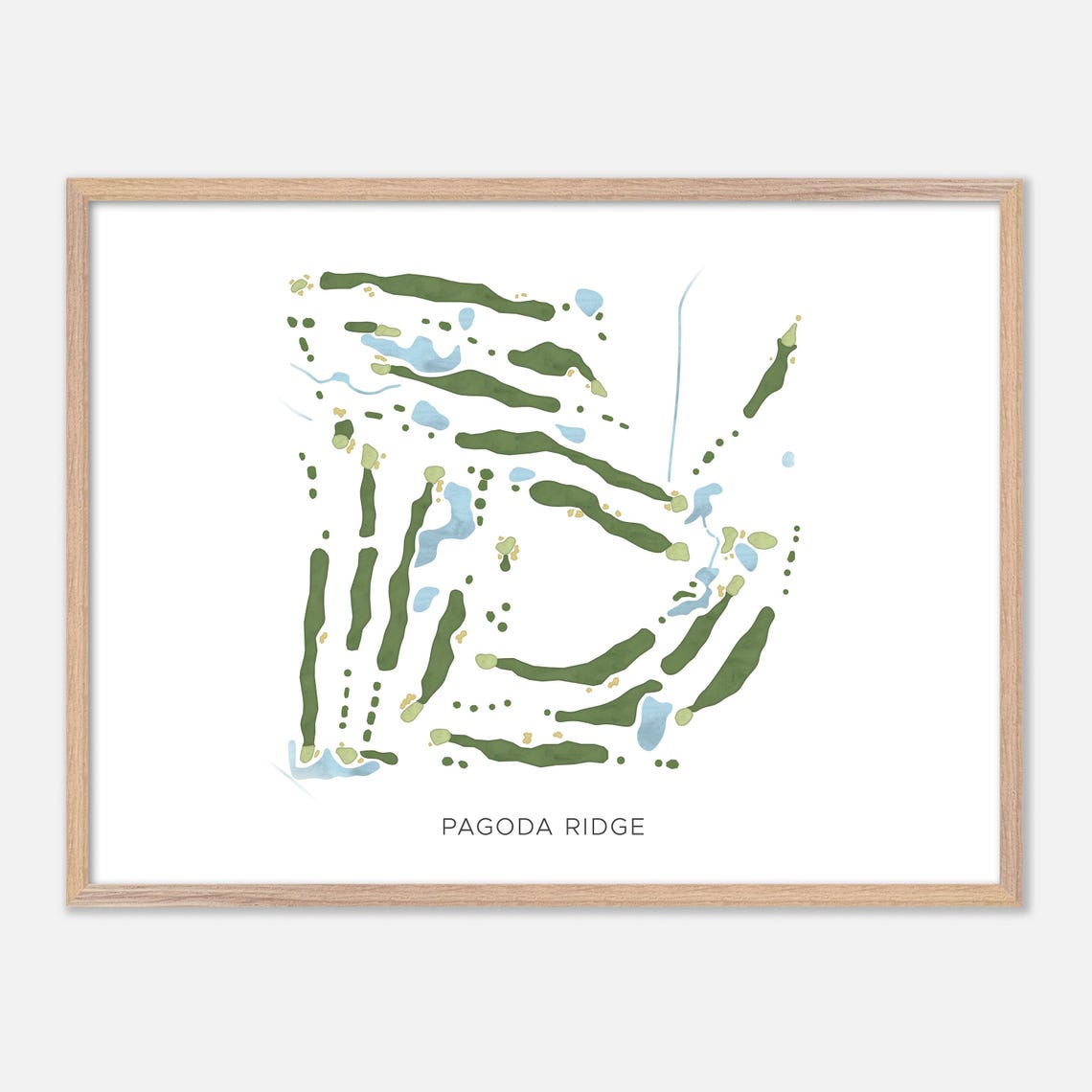 Pagoda Ridge Golf Course Canada Modern Minimalist Map Art Poster