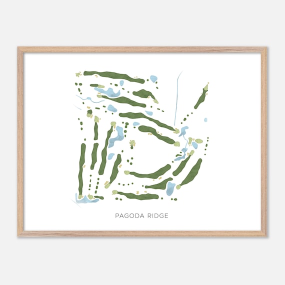 Pagoda Ridge Golf Course Canada Modern Minimalist Map Art Poster