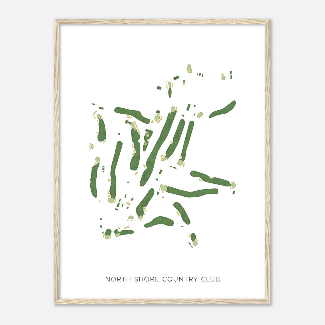 North Shore Country Club New York Modern Minimalist Map Poster - Image 2