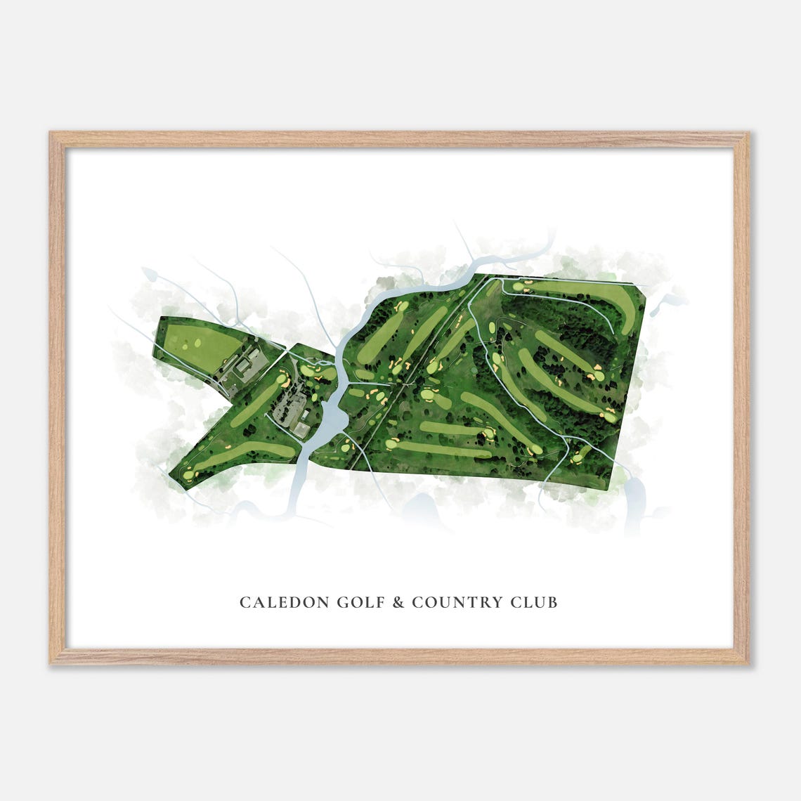 Caledon Golf & Country Club Canada Classic Watercolor Golf Map Poster