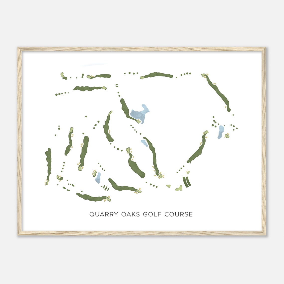 Quarry Oaks Golf Course Nebraska Modern Watercolor Map Golfer Gift Golf Wall Art Golf Poster Print Course Layout - Image 2