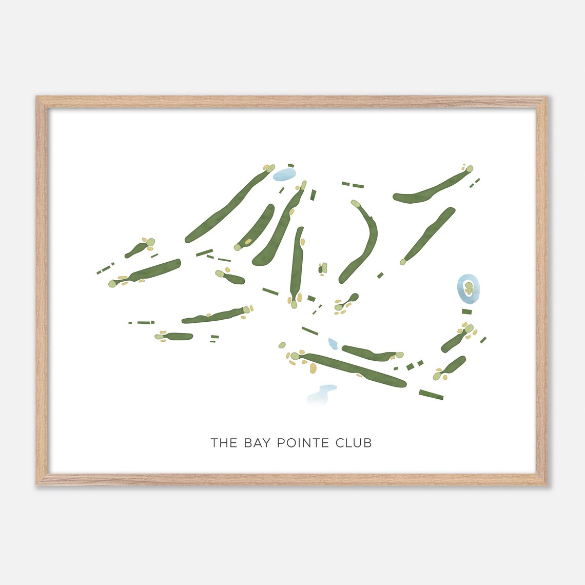The Bay Pointe Club Wareham Massachusetts Modern Watercolor Poster