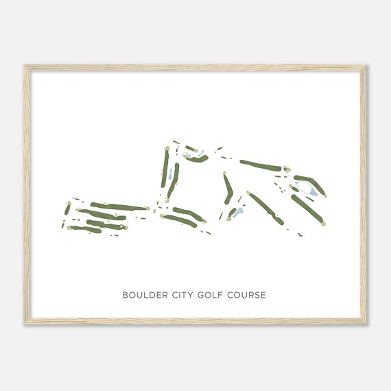 Boulder City Golf Course Nevada Modern Watercolor Map Golfer Gift Golf Wall Art Golf Poster Print Course Layout
