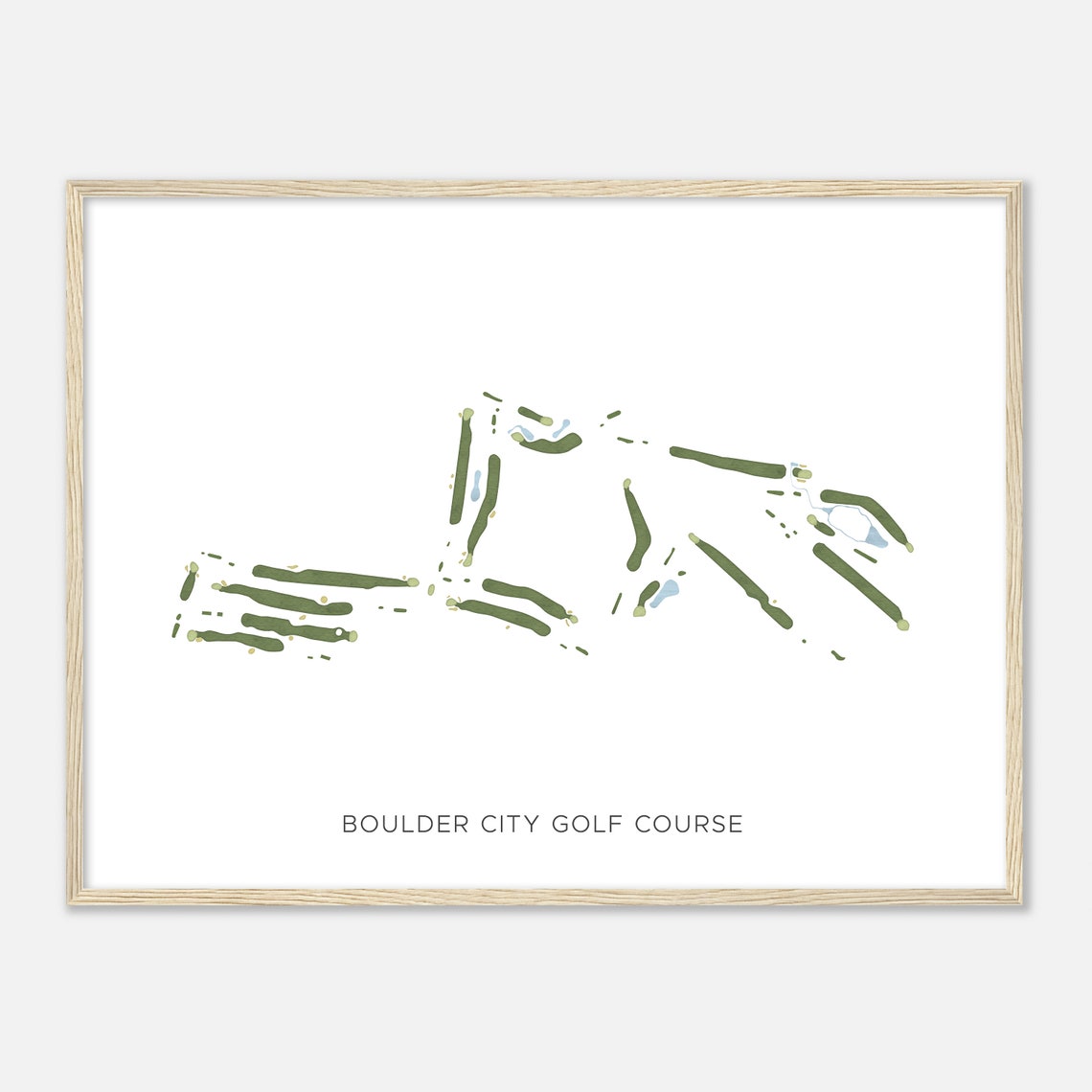 Boulder City Golf Course Minimalist Line Map Golfer Gift Print