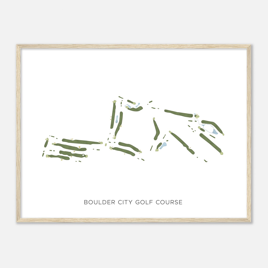 Boulder City Golf Course Nevada Modern Watercolor Map Golfer Gift Golf Wall Art Golf Poster Print Course Layout