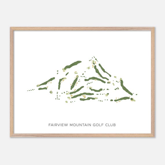 Fairview Mountain Golf Club In Oliver Canada Modern Watercolor Map Golfer Gift Golf Wall Art Golf Poster Print Course Layout