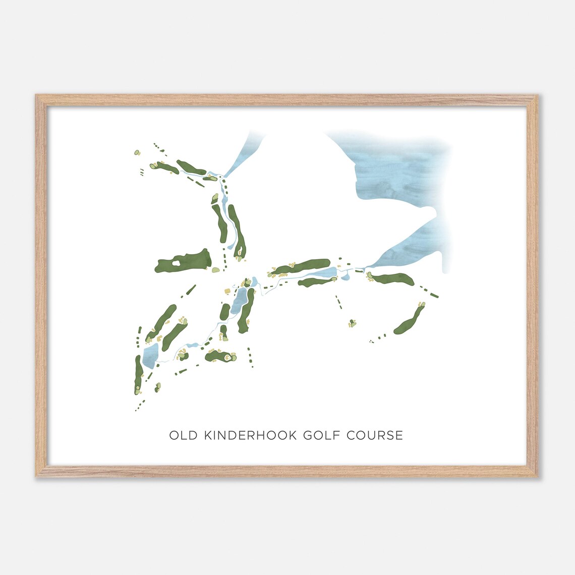 Old Kinderhook Golf Course Missouri Modern Watercolor Map Poster
