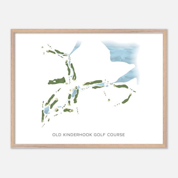 Old Kinderhook Golf Course In Camdenton Missouri Modern Watercolor Map Golfer Gift Golf Wall Art Golf Poster Print Course Layout