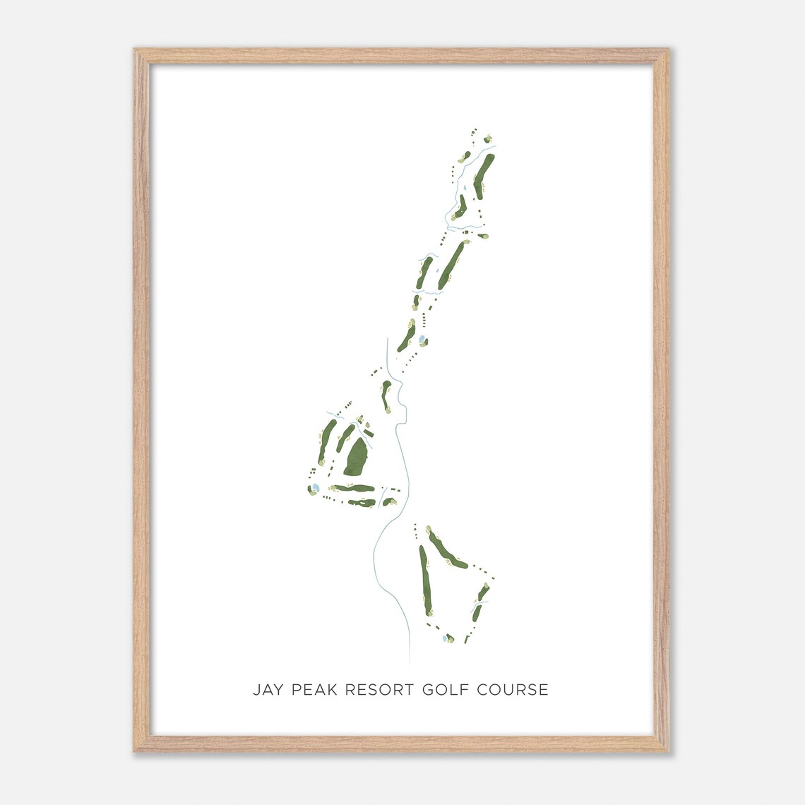 Jay Peak Resort Golf Course Vermont Modern Watercolor Map Poster - Image 2