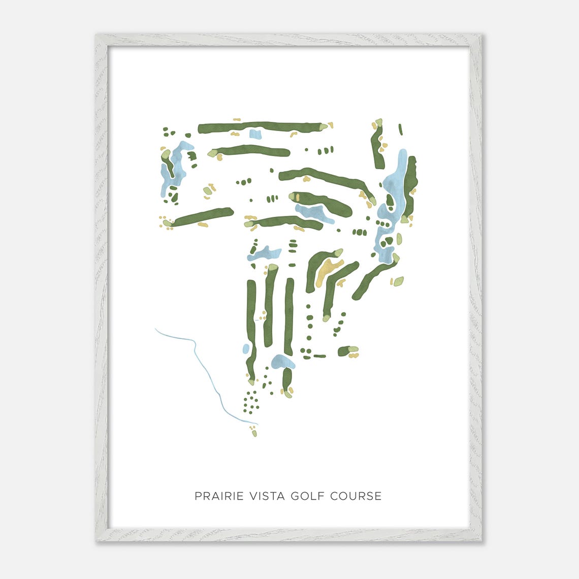Prairie Vista Golf Course Illinois Minimalist Course Map Wall Art - Image 2