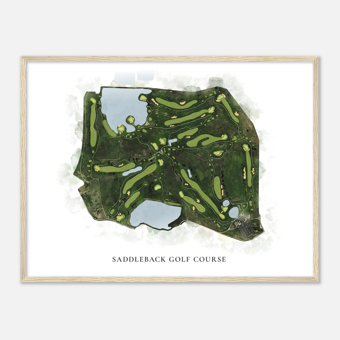 Saddleback Golf Course Colorado Classic Watercolor Map Golfer Gift Golf Wall Art Golf Poster Print Course Layout - Image 2