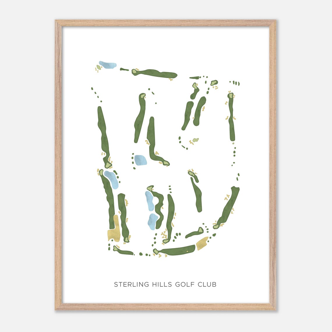 Sterling Hills Golf Club Camarillo California Modern Map Poster - Image 2