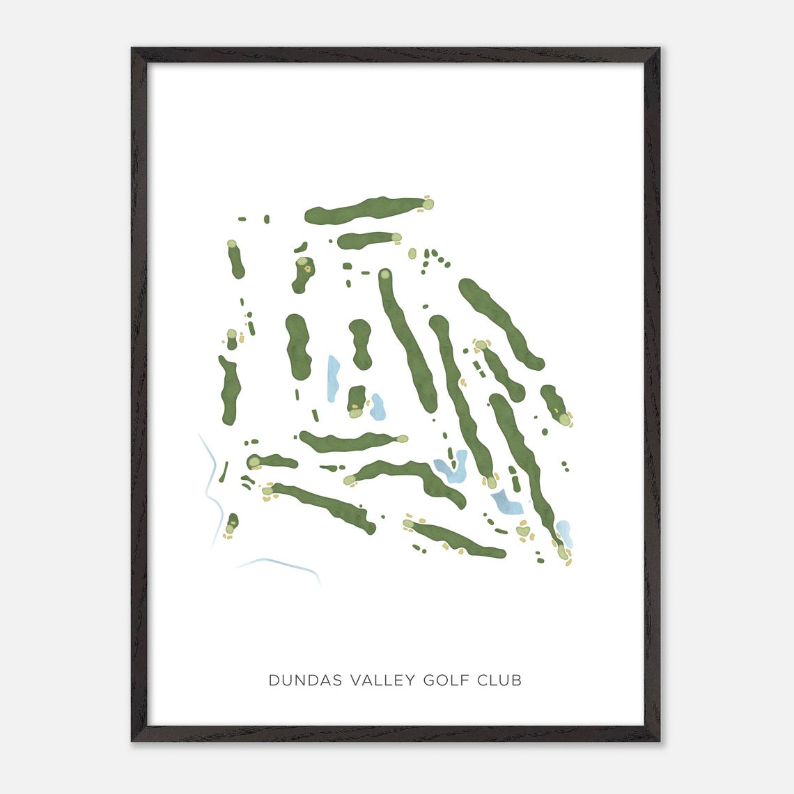 Dundas Valley Golf Club Canada Modern Watercolor Course Map Poster - Image 2