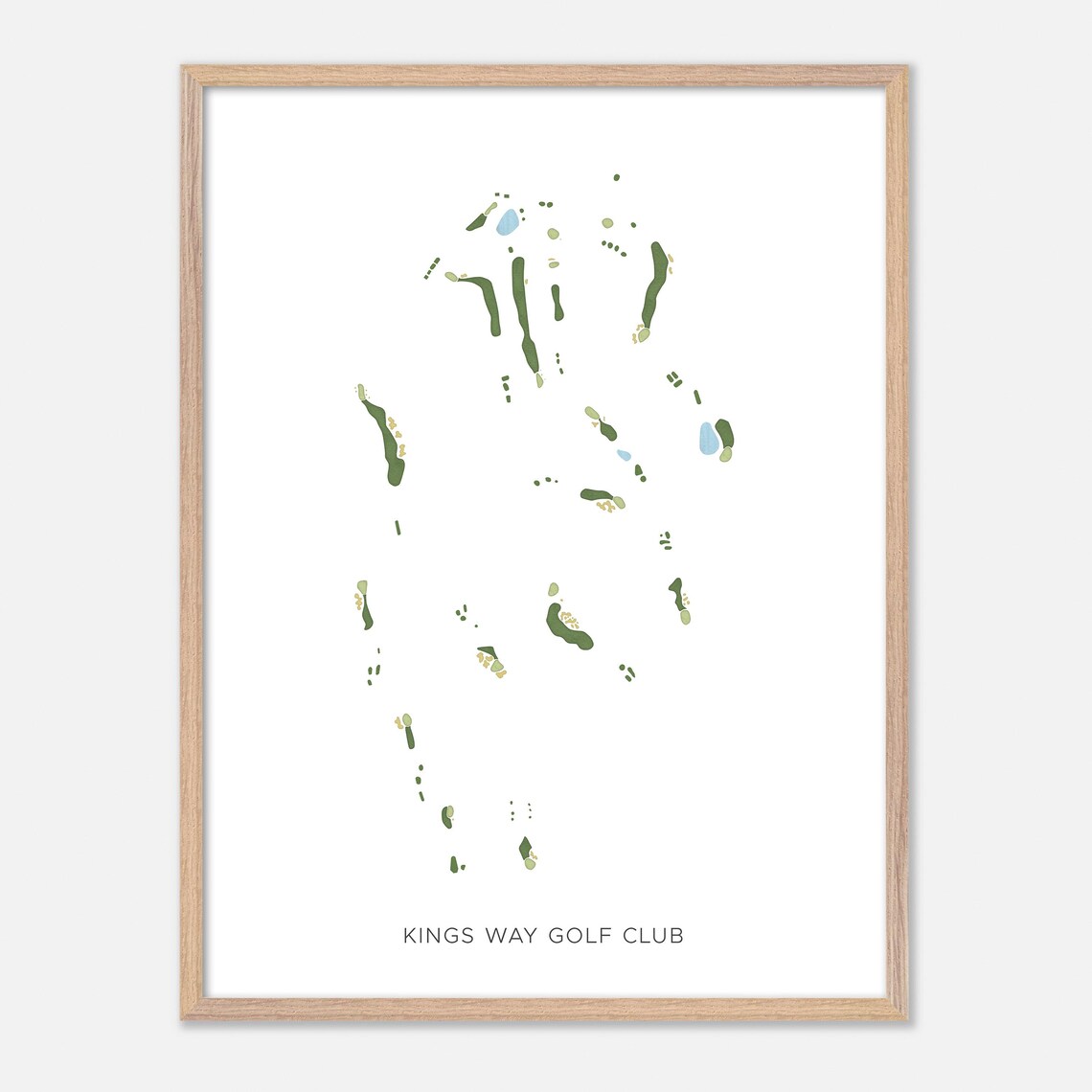 Kings Way Golf Club Yarmouthport Massachusetts Watercolor Map Poster - Image 6