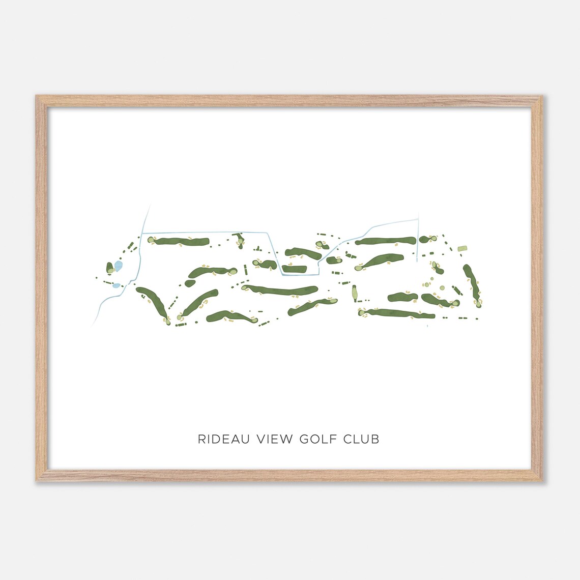 Rideau View Golf Club Manotick Canada Modern Watercolor Golf Map Poster