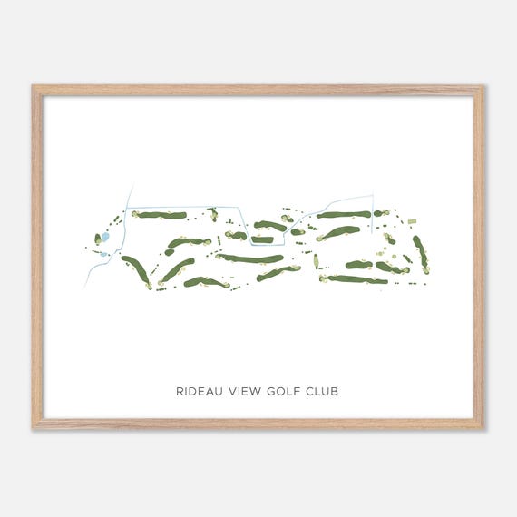 Rideau View Golf Club In Manotick Canada Modern Watercolor Map Golfer Gift Golf Wall Art Golf Poster Print Course Layout