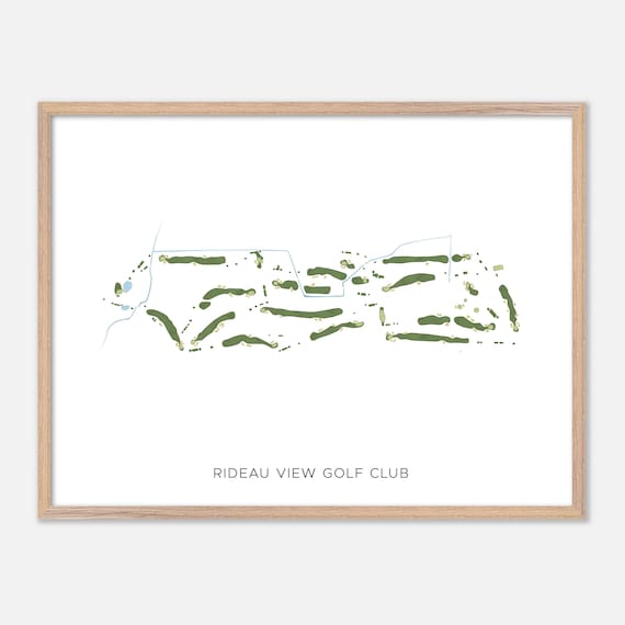 Rideau View Golf Club Manotick Canada Modern Watercolor Golf Map Poster