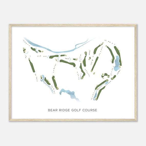 Bear Ridge Golf Course Texas Modern Minimalist Watercolor Poster