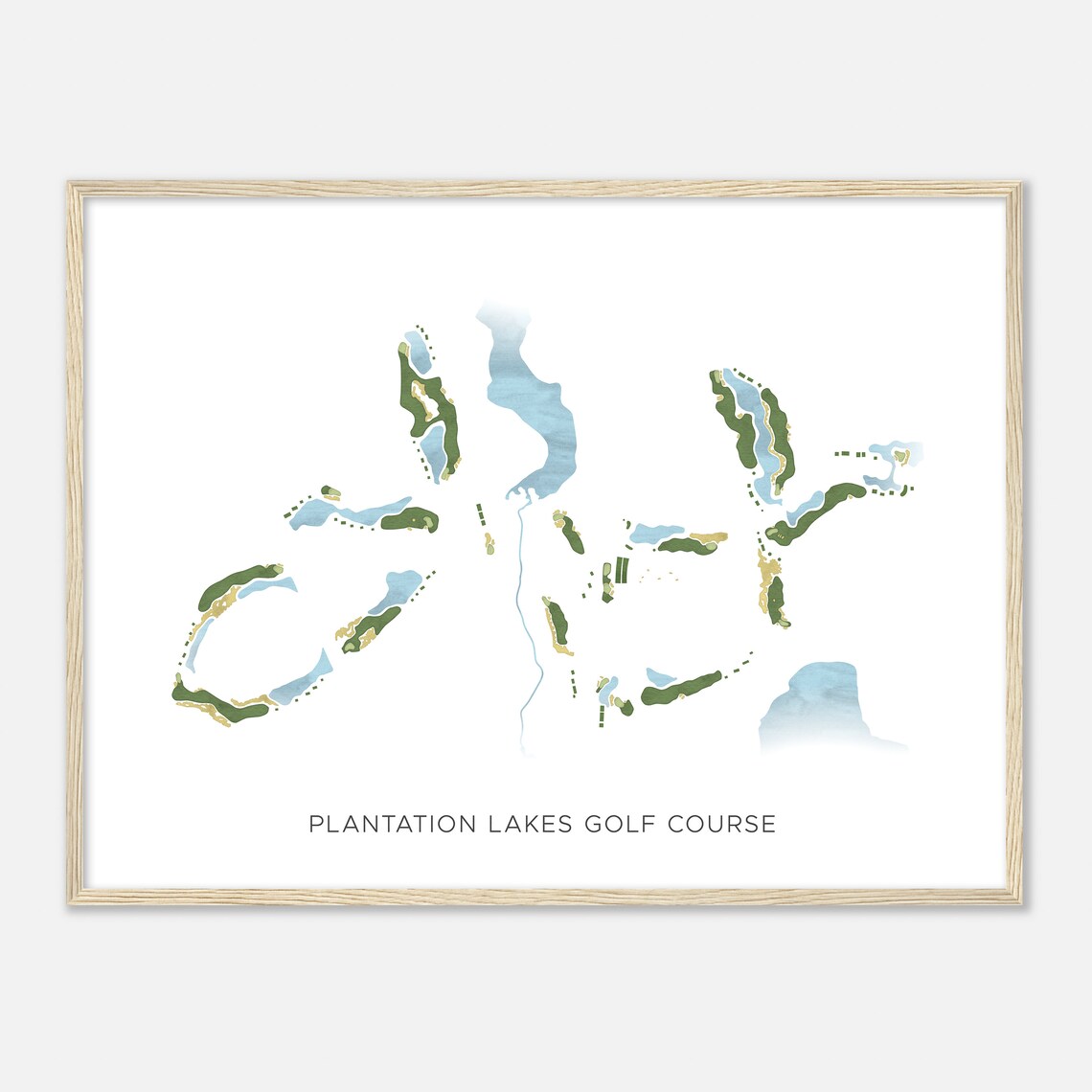 Plantation Lakes Golf Course Delaware Modern Watercolor Poster - Image 2