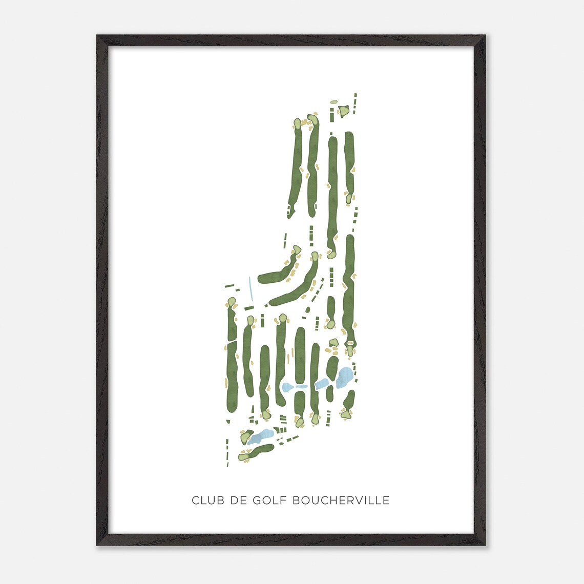 Club de Golf Boucherville Canada Minimalist Watercolor Golf Map Poster - Image 2
