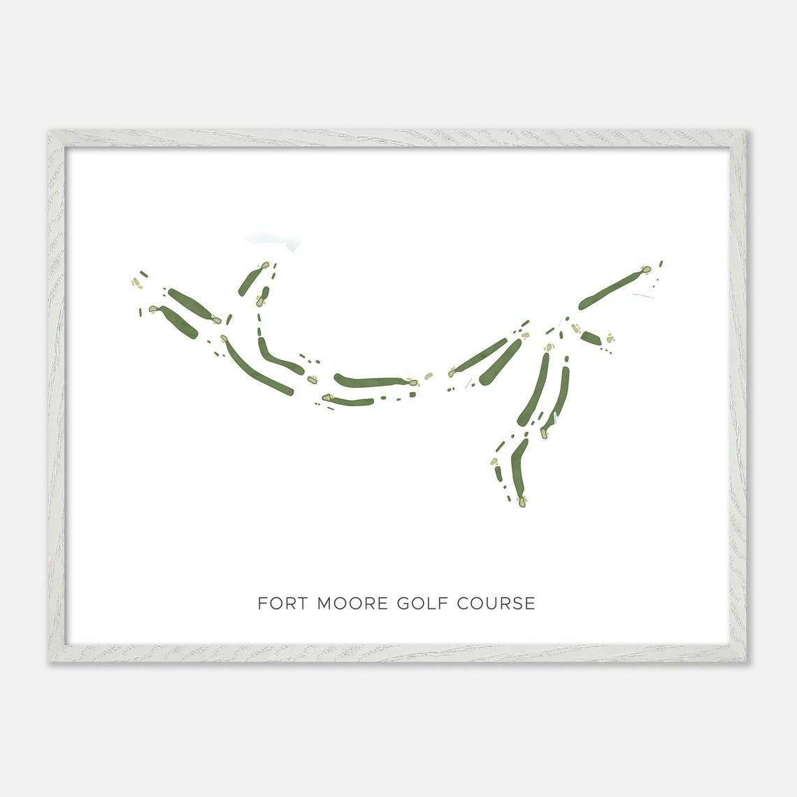 Fort Moore Golf Course Minimalist Map Art Golfer Gift Poster - Image 4