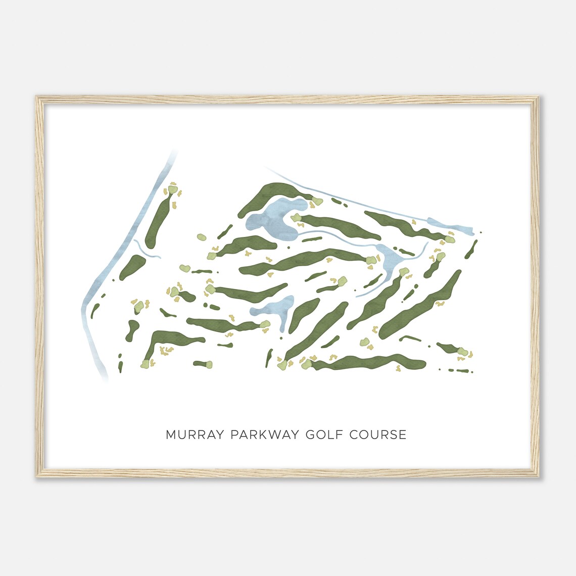 Murray Parkway Golf Course Utah Modern Watercolor Map Golfer Gift Golf Wall Art Golf Poster Print Course Layout - Image 2