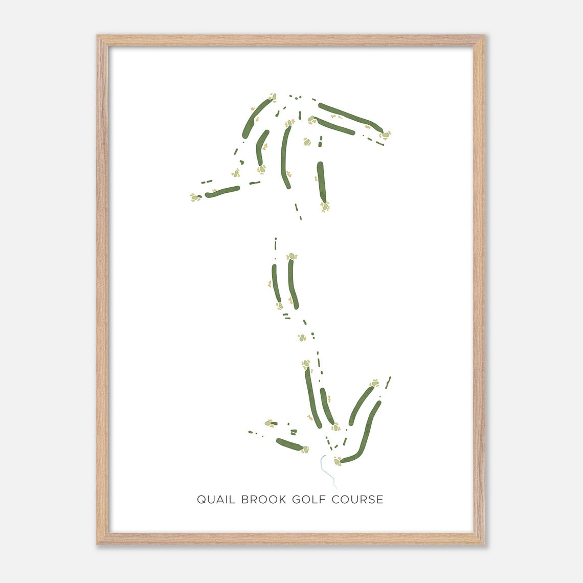 Quail Brook Golf Course Minimalist Green Fairways Map Art Poster - Image 6