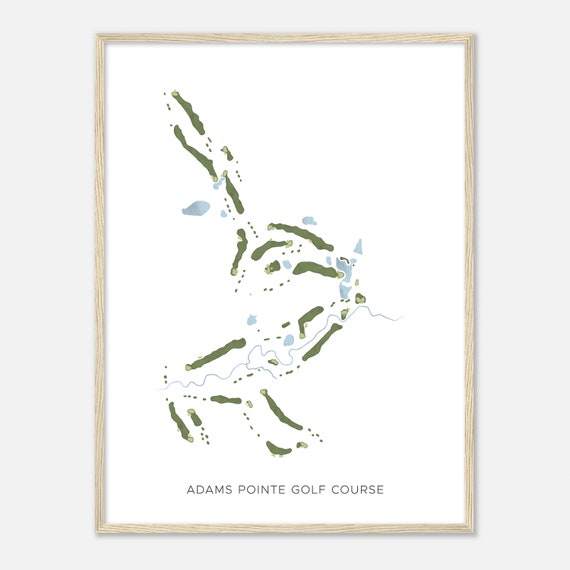 Adams Pointe Golf Course Missouri Modern Watercolor Map Golfer Gift Golf Wall Art Golf Poster Print Course Layout