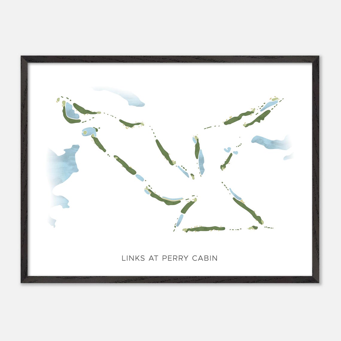 Links At Perry Cabin Modern Minimalist Golf Course Map Poster - Image 5