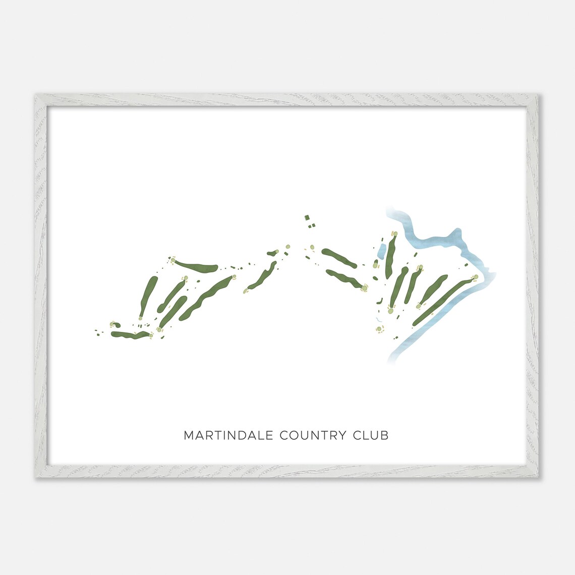 Martindale Country Club Auburn Maine Modern Watercolor Poster - Image 4
