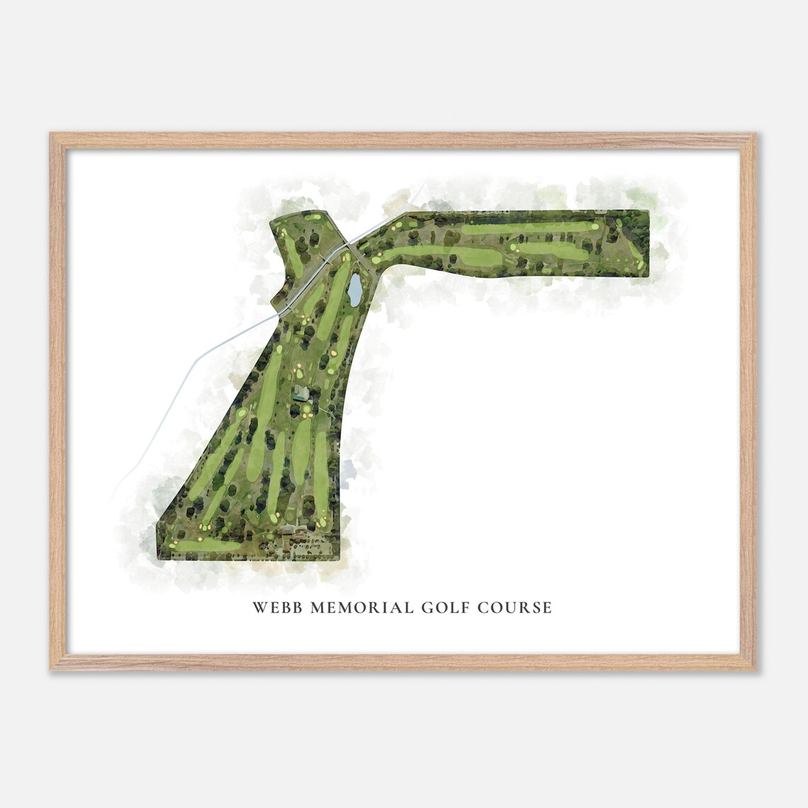 Webb Memorial Golf Course Baton Rouge Louisiana Classic Watercolor Poster