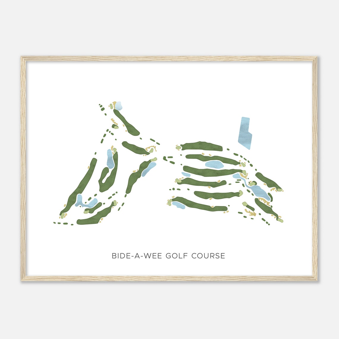 Bide-A-Wee Golf Course Virginia Modern Watercolor Golf Poster - Image 2