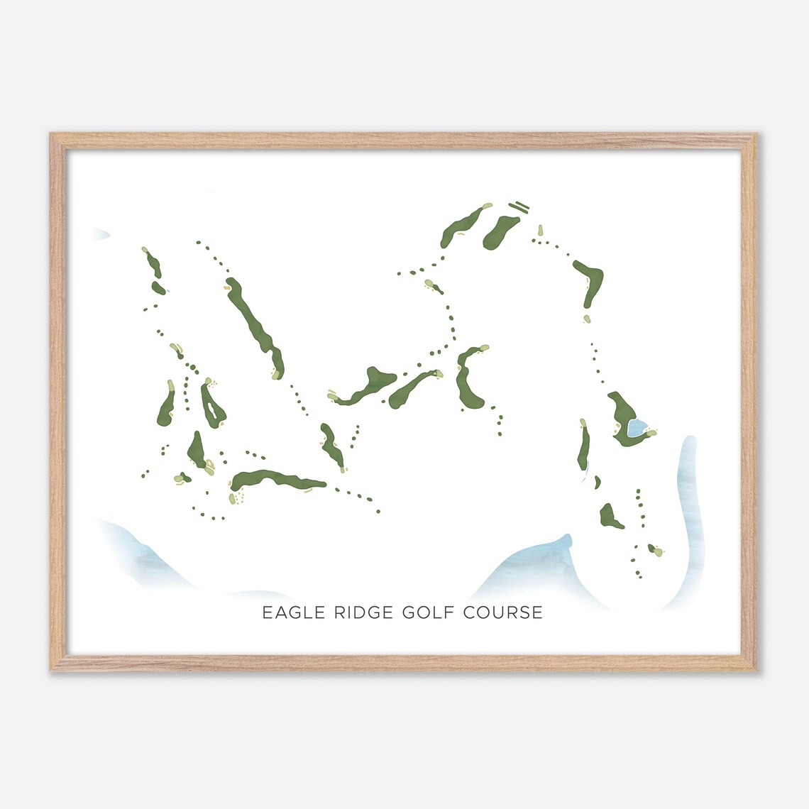 Eagle Ridge Golf Course Adams Kentucky Modern Watercolor Map Poster