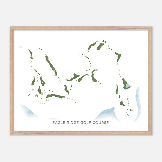 Eagle Ridge Golf Course In Adams Kentucky Modern Watercolor Map Golfer Gift Golf Wall Art Golf Poster Print Course Layout