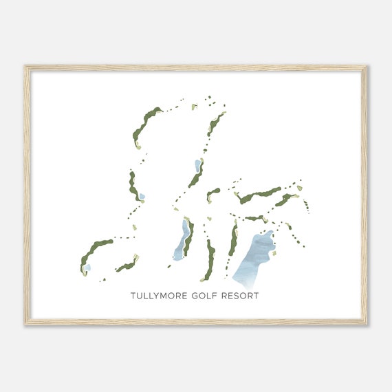 Tullymore Golf Resort Michigan Modern Watercolor Map Golfer Gift Golf Wall Art Golf Poster Print Course Layout