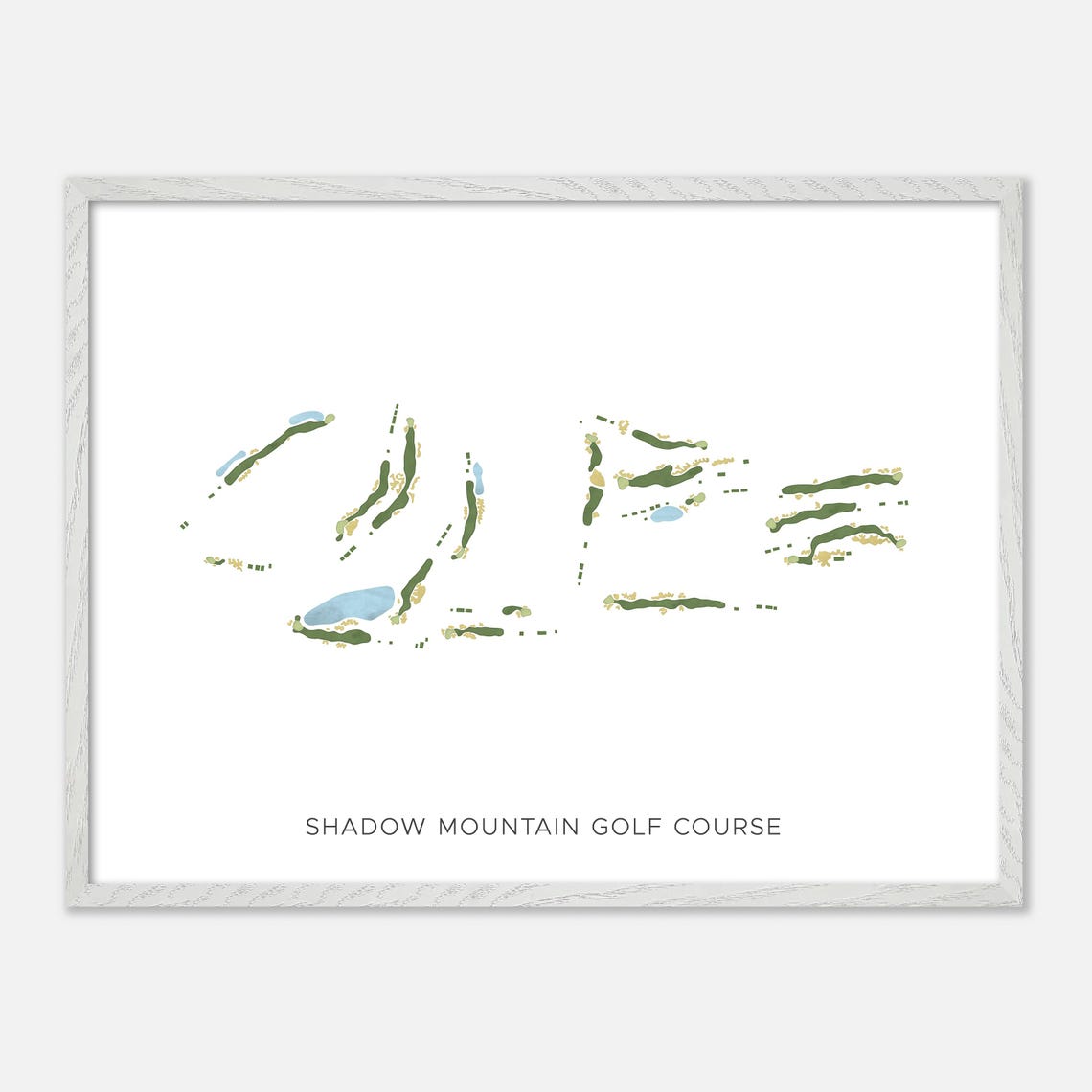 Shadow Mountain Golf Course Minimalist Watercolor Map Poster - Image 3